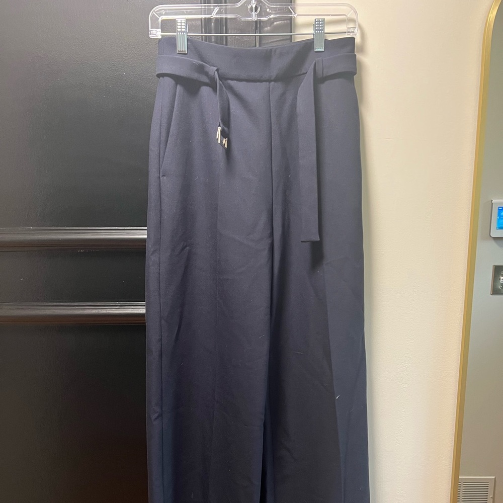 Maje wide leg navy pants NWT